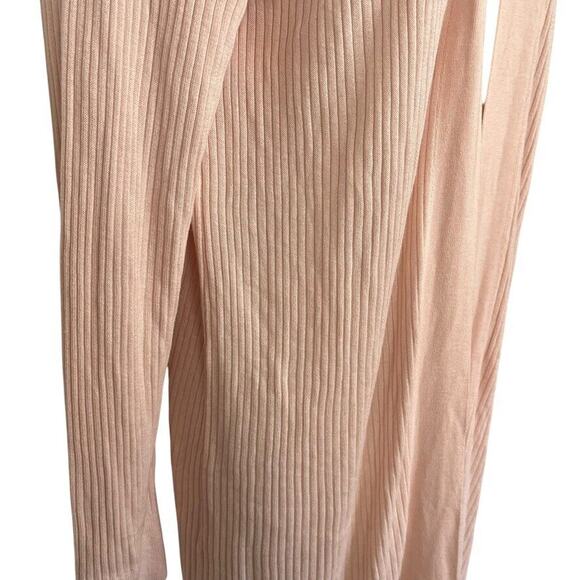 Ann Taylor Loft Open Ribbed Pastel Pink Longline Thin Cardigan Sweater sz L - Picture 3 of 16